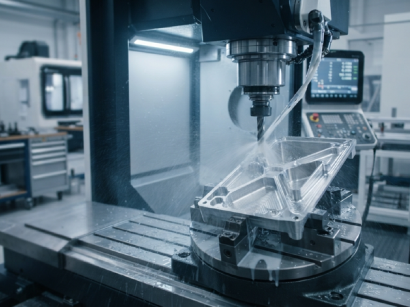 Precision 5-axis CNC machining of aerospace titanium structural components at TONGCRX